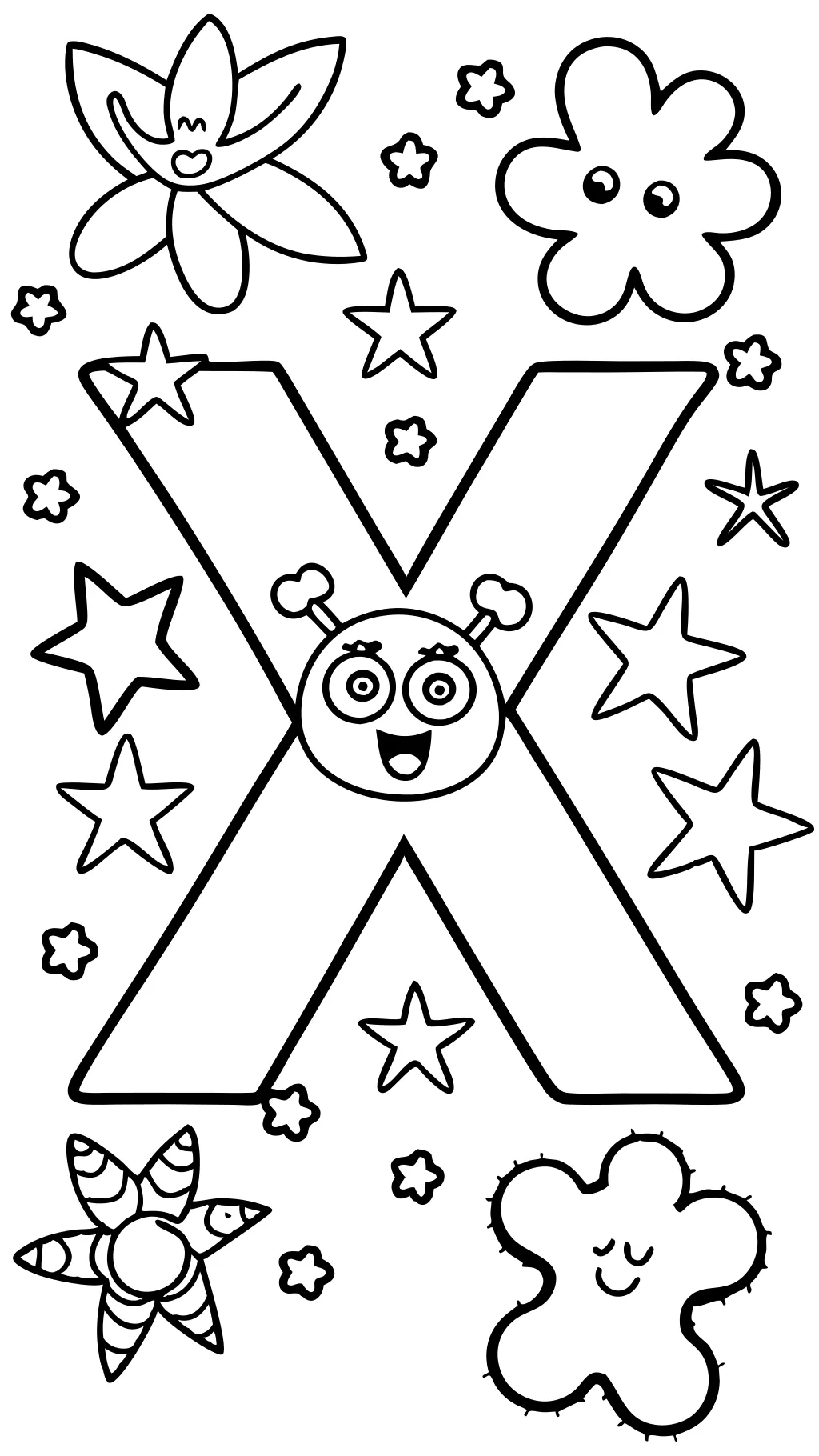 letter x coloring pages